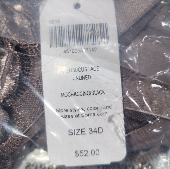 Soma Sensuous Unlined Bra - Picture 2 of 2